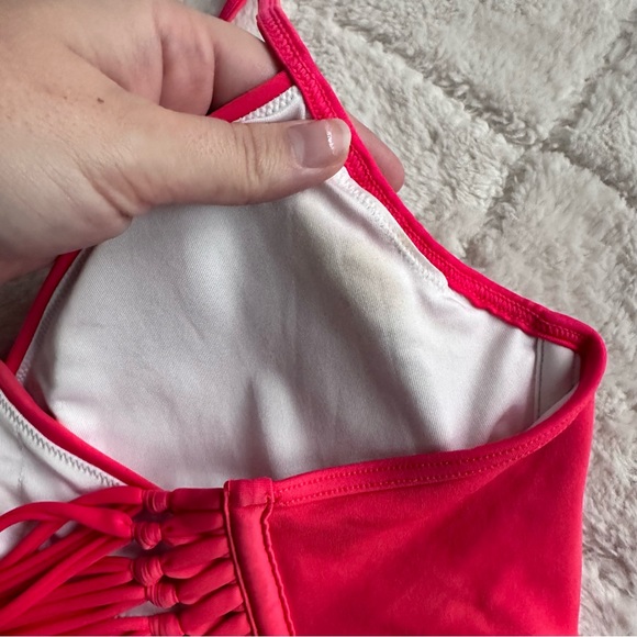 Victoria's Secret PINK | Red Knotted Back Body Wrap Bikini Top | Size Medium - Picture 6 of 9
